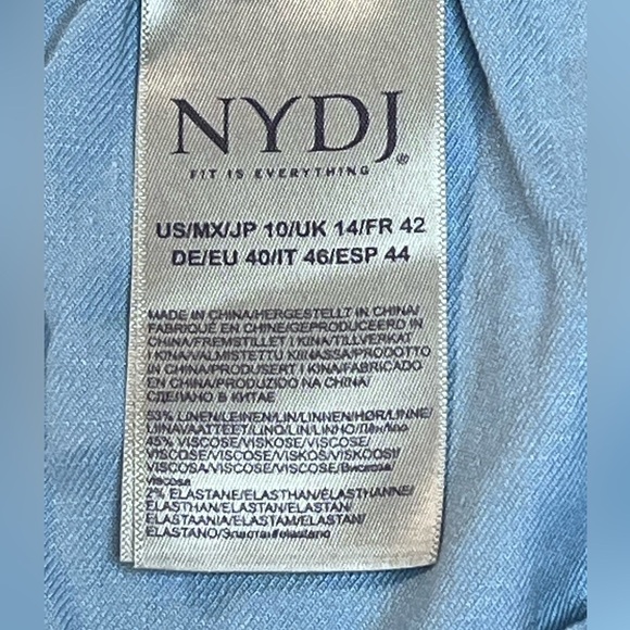 NYDJ Linen Pull On Short, Women’s, Light Blue, Size 10, NWT - Picture 10 of 10